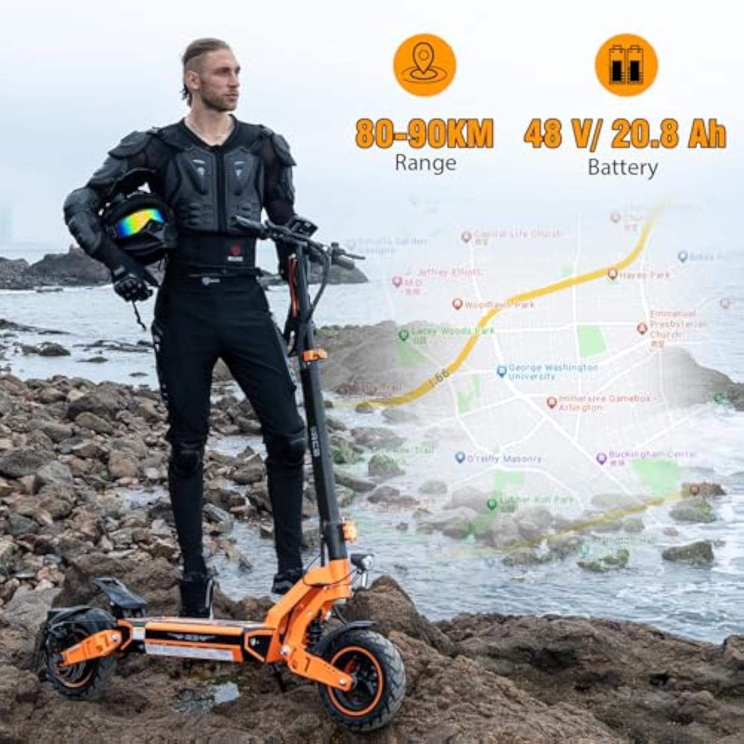 🛴 Trottinette électrique RCB D7 – Autonomie XL & puissance maîtrisée