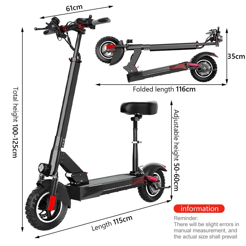 🛴 Scooter Électrique Pliable avec Siège EMANBA M4 Pro – Puissance, Confort et Autonomie – Image 5